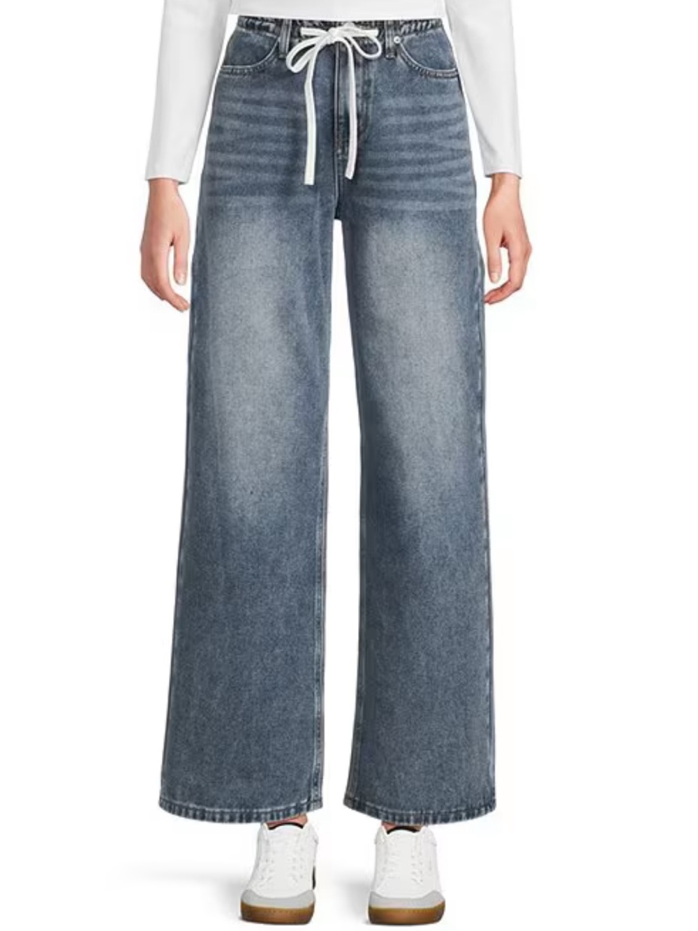 Mod Ref wide leg drawstring denim